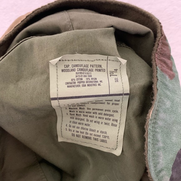 camouflage hat size 7 3/4 - Picture 4 of 4